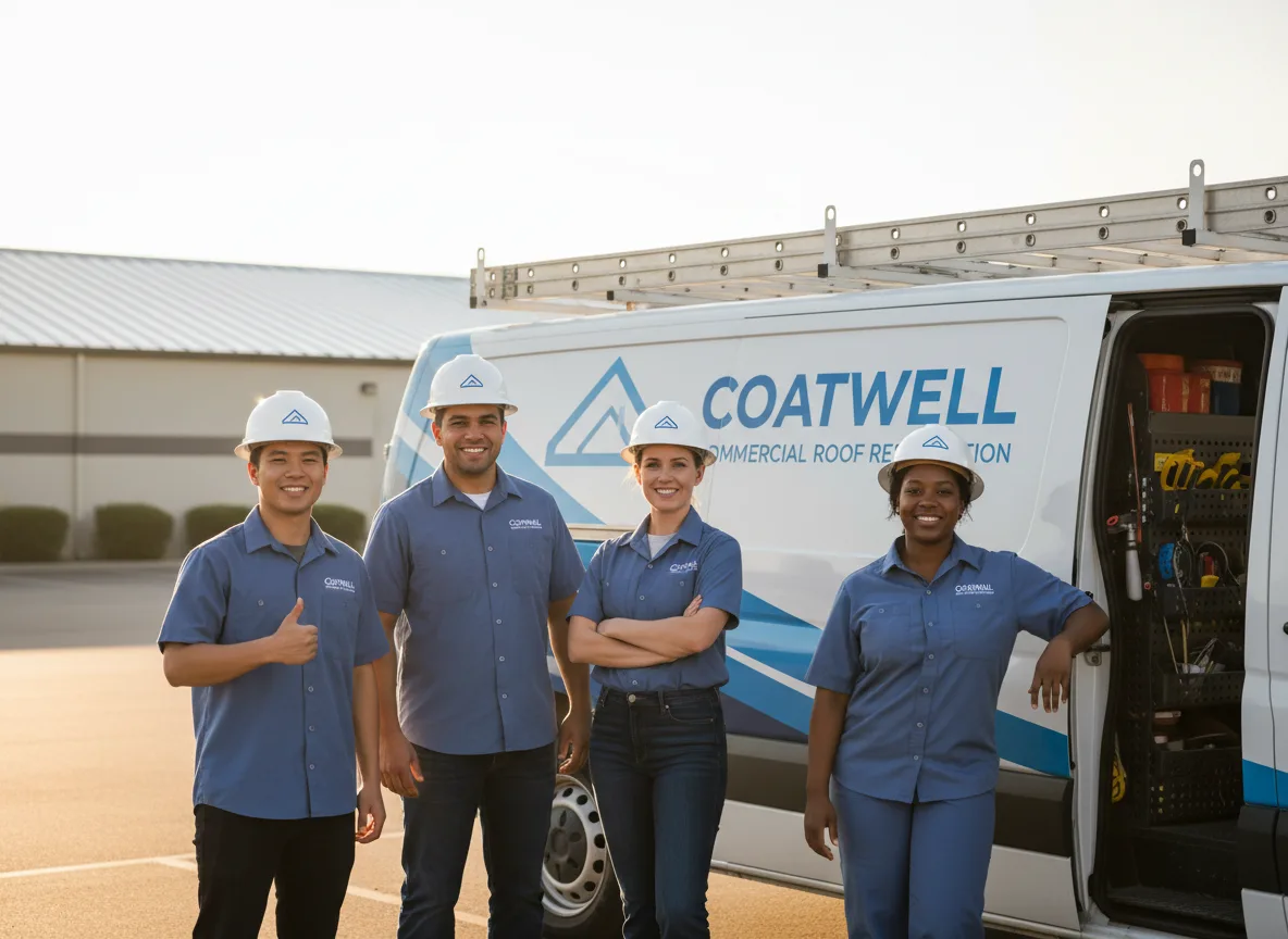 Commercial roof coating company in Hingham, WI